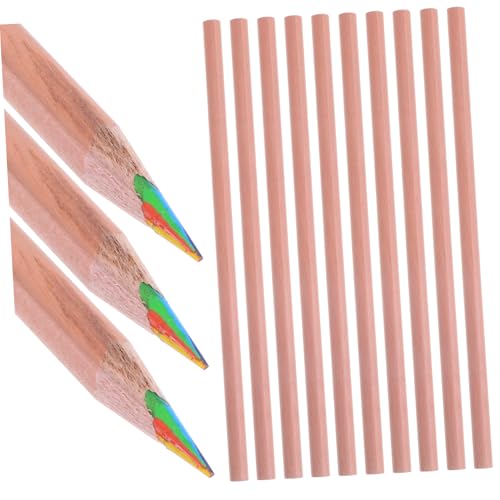 MINAOLULUS 20 Stück Malvorlagen japanischer Druckbleistift Farbstift Buntstifte Mini -farbige Stifte Regenbogenfarbener Bleistift mehrfarbige Bleistifte hölzern Khaki von MINAOLULUS