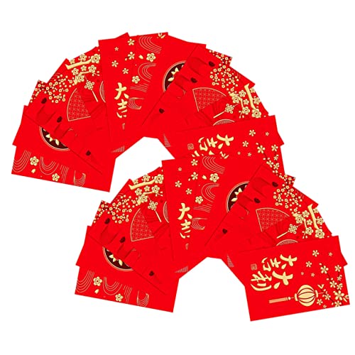MINAOLULUS 36Stücke Chinesische Neujahrs Glücksumschläge Traditionelle Rote Umschläge für Frühlingsfest Design für und Dekoration für Geld und Münzen von MINAOLULUS