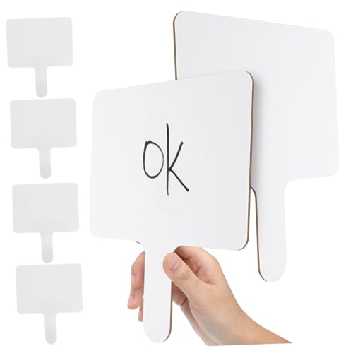 MINAOLULUS 6 Stück Doppelseitiges Whiteboard Aus Holz, Wiederverwendbar, Handgehalten, Trocken Abwischbar, Für Schüler, Tragbar, Beschreibbares Whiteboard Für Klassenzimmer Und Büro MINAOLULUS 6 Stück Doppelseitiges Whiteboard Aus Holz, Wiederverwendbar, Handgehalten, Trocken Abwischbar, Für Schüler, Tragbar, Beschreibbares Whiteboard Für Klassenzimmer Und Büro von MINAOLULUS