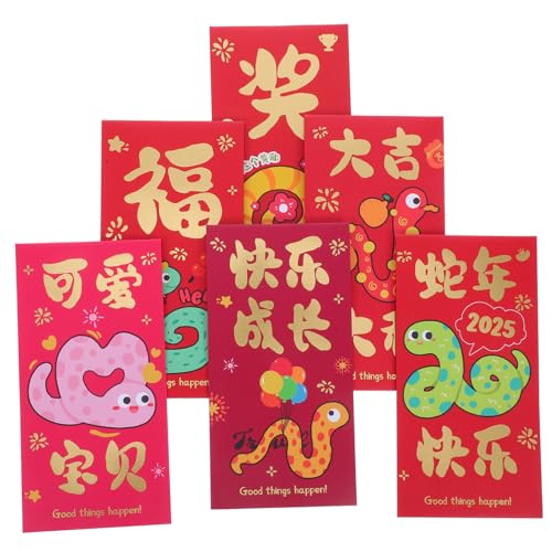 MINAOLULUS 6 Stück Rote Umschlagtasche Schlangenpaket Silvesterfest Gastgeschenk Kreative Geldanlassumschläge Für Bargeld Mondjahr Grüße China Frohes Rotes Taschenpapier MINAOLULUS 6 Stück Rote Umschlagtasche Schlangenpaket Silvesterfest Gastgeschenk Kreative Geldanlassumschläge Für Bargeld Mondjahr Grüße China Frohes Rotes Taschenpapier von MINAOLULUS
