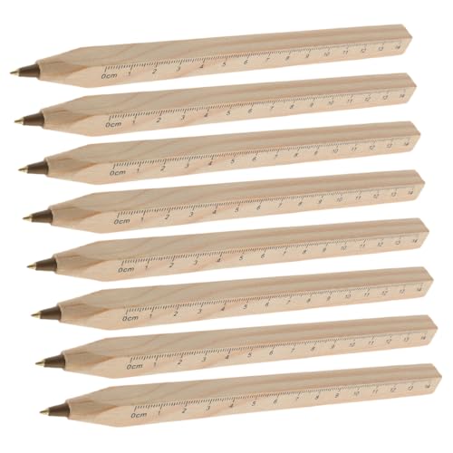 MINAOLULUS 8 Stück Massivholzschild Stift Inspirierender Bambusballpoint Pen Füllfederhalter Aus Holz Lustiger Stift Büroschreibstift Scrivener Pen Sign Bambusballpoint Stift Stiftstift Beige von MINAOLULUS