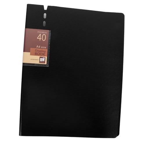 MINAOLULUS Dokumentenmappe Portfolio-ordner Für Kunstwerke Mappenmappe Kartenmappenhüllen Ordner-organizer Dateiordner Binder Kunststoffhüllen Ordnerhüllen Plastik Black von MINAOLULUS