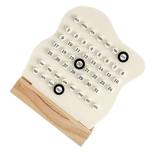 MINAOLULUS Ewige Kalenderornamente Zimmerdekor -kalender Schreibtisch-datumsanzeige Kalenderschreibtisch Desktop-kalender Tischkalender Aus Holz Weiß Hölzern MINAOLULUS Ewige Kalenderornamente Zimmerdekor -kalender Schreibtisch-datumsanzeige Kalenderschreibtisch Desktop-kalender Tischkalender Aus Holz Weiß Hölzern von MINAOLULUS