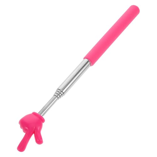 MINAOLULUS Lehrstock Zeigerstab für das Klassenzimmer Fingerzeigerstab Lehrer-Zeigerstab Lehrer Hinweise Teleskopstab Klassenzimmer-Stick Teleskopstiel Rostfreier Stahl Rosig von MINAOLULUS