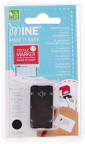 Mine Stamp Ersatz-Tinte für Kleidungs- und Büchermarkierer | Stempeltinte | Permanente Textil-Tintenpatronen | Waschbeständig | Schwarz Mine Stamp Ersatz-Tinte für Kleidungs- und Büchermarkierer | Stempeltinte | Permanente Textil-Tintenpatronen | Waschbeständig | Schwarz von MINE