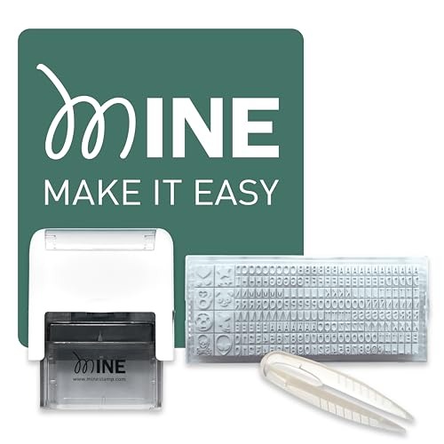 Mine Stamp Kleidungs- und Buchstempel Kompakt | Personalisierbarer Kompakter Stempel für Erwachsene und Kinderkleidung | Personalisiertes Namenssiegel für Kinderkleidung Mine Stamp Kleidungs- und Buchstempel Kompakt | Personalisierbarer Kompakter Stempel für Erwachsene und Kinderkleidung | Personalisiertes Namenssiegel für Kinderkleidung von MINE
