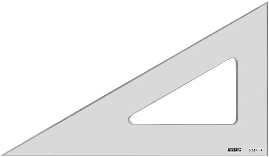 MINERVA Zeichendreieck, Hypotenuse: 577 mm, 60 Grad von MINERVA