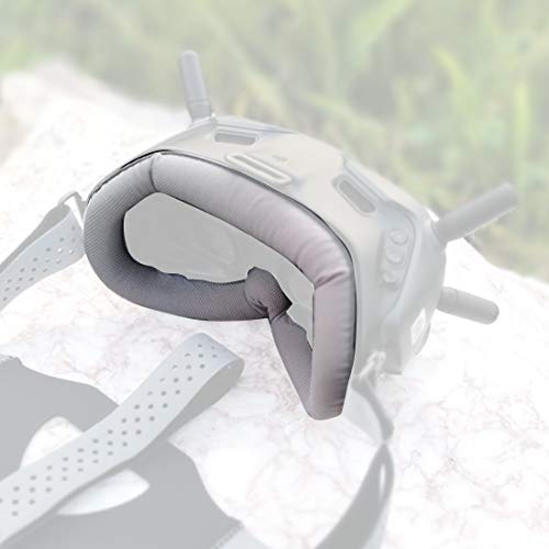 MINGCHUAN Faceplate Eye Pad/Head Strap Head Band for DJI Digital FPV Goggles Face Plate Replacement Set for Lycra Skin-Friendly Fabric (Grey Faceplate) von MINGCHUAN