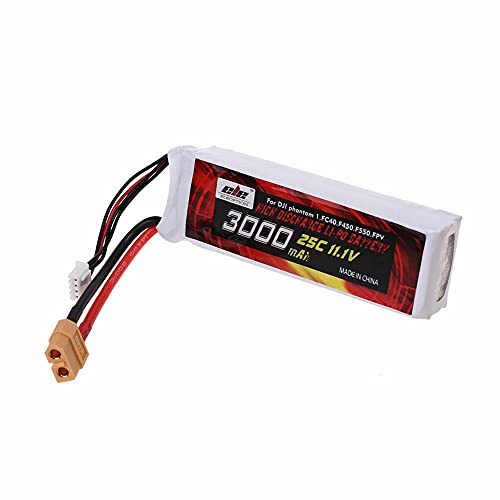 11,1 V 3000 mAh Lipo Akku, 25C 3S XT60 Stecker für DJI Phantom 1 FC40 F45 F550 FPV Quadcopter und andere Spielzeug-RC-Fahrzeuge von MINGPINHUIUS