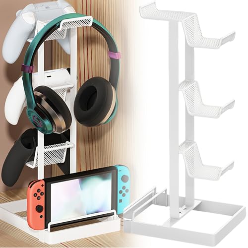 MINGZE Controller Halter, Headset Halterung Metall Universal Controller Halter für Gaming PC-Zubehör Lagerung, Kopfhörer Halterung für Kopfhörer Controller Switch iPad Ps5 Handy MINGZE Controller Halter, Headset Halterung Metall Universal Controller Halter für Gaming PC-Zubehör Lagerung, Kopfhörer Halterung für Kopfhörer Controller Switch iPad Ps5 Handy von MINGZE