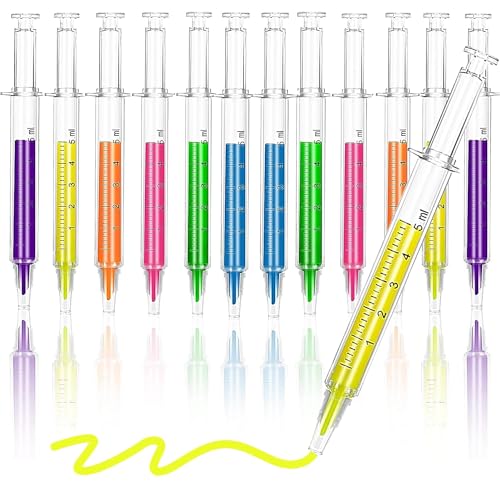 MINGZE kreative schöne Spritze Textmarker fluoreszierende Nadel Aquarell Stift mit 6 Farben (12 Stück)… von MINGZE