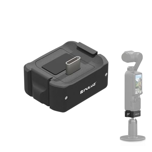 MINICOR Universelle Typ-C-Schnellladestation mit 6,35 mm Stativ-Schraubadapter – Schnellverschluss-Dock aus Aluminiumlegierung für Kompaktkamera-Zubehör (schwarz) von MINICOR