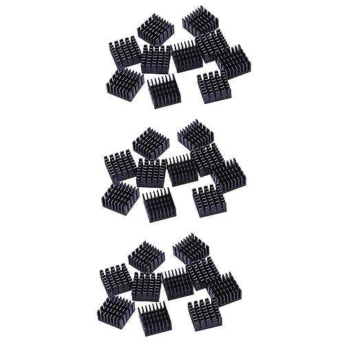 MINIDAHL 30 Stueck Schwarz Aluminium Kuehler Kuehler Kuehlkörper 20mm x 20mm x 10mm von MINIDAHL
