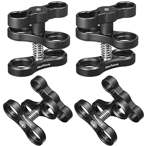 MINIFOCUS 4PCS 1'' Aluminium Kugelklemmhalterung für Unterwasser-Tauchlicht-Arm-Tray-System, Fotografie-Tauchkamera, 360° Clip-Adapterhalterung für Action-Kamera-Taschenlampen-Arm-System MINIFOCUS 4PCS 1'' Aluminium Kugelklemmhalterung für Unterwasser-Tauchlicht-Arm-Tray-System, Fotografie-Tauchkamera, 360° Clip-Adapterhalterung für Action-Kamera-Taschenlampen-Arm-System von MINIFOCUS