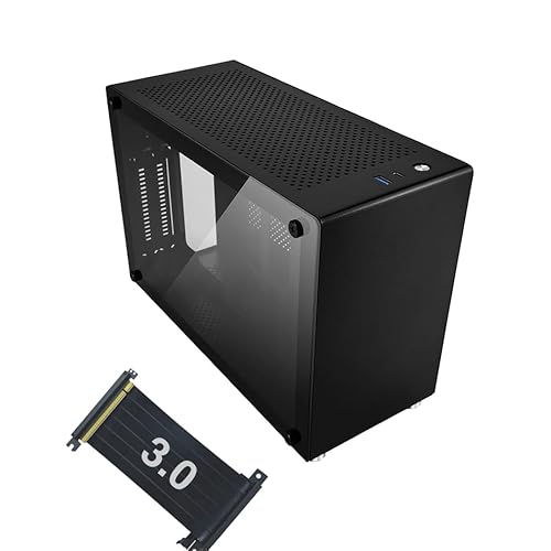 MiniNeo GU7 Mini-ITX-Gehäuse mit kleinem Formfaktor, belüftetes Aluminiumpanel, Typ-C- und USB-3.0-Anschluss, kostenlosem PCIe 3.0 16X-Riser (Schwarz) MiniNeo GU7 Mini-ITX-Gehäuse mit kleinem Formfaktor, belüftetes Aluminiumpanel, Typ-C- und USB-3.0-Anschluss, kostenlosem PCIe 3.0 16X-Riser (Schwarz) von MININGEEK