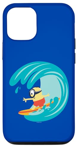 Hülle für iPhone 12/12 Pro Minions Stuart Surfing Up Tidal Wave Logo von MINIONS