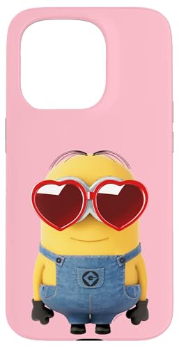 Hülle für iPhone 15 Pro Minions Cute Bob In Love Heart Shaped Glasses Portrait von MINIONS