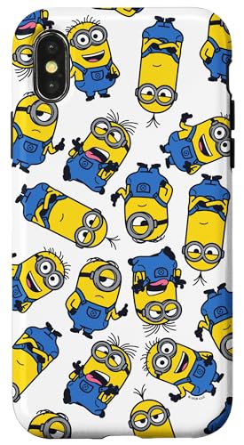 Hülle für iPhone X/XS Minions Different Emotions Minions Pattern Logo von MINIONS