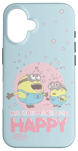 Minions Otto and Bob Sakura Blossoms Nature Makes Me Happy Hülle für iPhone 16 von MINIONS