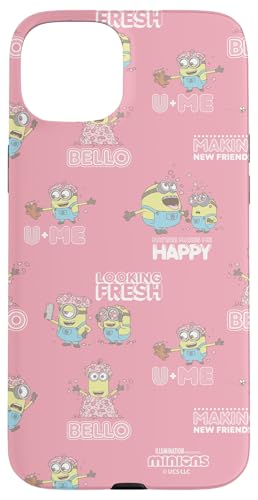 Minions Sakura All-Over Print With Stuart Otto Bob And Kevin Hülle für iPhone 15 Plus von MINIONS