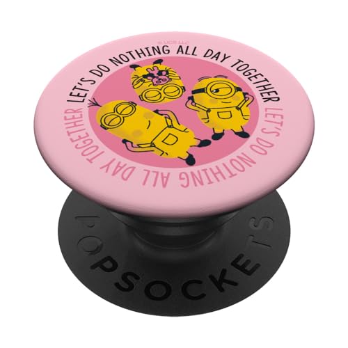 Minions Valentine’s Day Let’s Do Nothing All Day Together PopSockets mit austauschbarem PopGrip von MINIONS