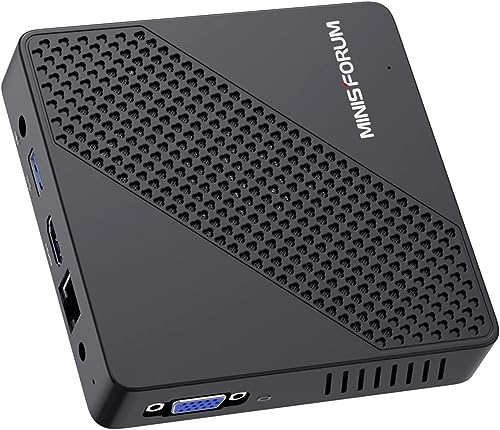 MINIS FORUM Mini PC N40 Lüfterlos 4 GB DDR4 / 64 GB eMMC Intel Celoren N4020 Prozessor Mini Desktop Computer, HDMI- und VGA Anschluss, Dual Band WiFi 2,4+5.0 G, BT, USB 3.0 * 3 von MINIS FORUM