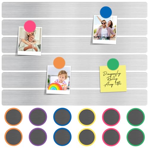 6 Stück Magnettafel, Magnettafeln Memotafel, Selbstklebend Magnetstreifen mit 12 Stück Magnetknöpfen Pinnwand Board Memo Board für Büro Küche Pinnwand Fotowand 6 Stück Magnettafel, Magnettafeln Memotafel, Selbstklebend Magnetstreifen mit 12 Stück Magnetknöpfen Pinnwand Board Memo Board für Büro Küche Pinnwand Fotowand von MINISOISO