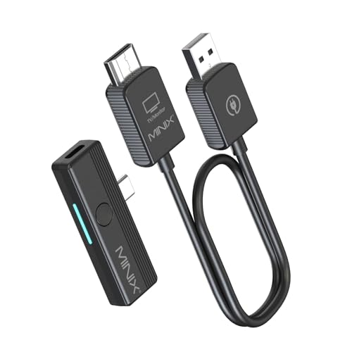 MINIX C1 Plus Kabelloser HDMI-Sender und -Empfänger, tragbarer HDMI-Wireless-Extender mit 2,4 G/5 GHz Verbindung, Plug & Play für iPhone 15+/Laptop/PC/TV/Box/Projektor, 50 m MINIX C1 Plus Kabelloser HDMI-Sender und -Empfänger, tragbarer HDMI-Wireless-Extender mit 2,4 G/5 GHz Verbindung, Plug & Play für iPhone 15+/Laptop/PC/TV/Box/Projektor, 50 m von MINIX