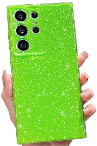 MINSCOSE Glitzer-Schutzhülle für Samsung Galaxy S24, niedlich, ästhetisch, dünn, dünn, stoßfest, funkelnd, glänzend, für Damen und Mädchen, Neongrün MINSCOSE Glitzer-Schutzhülle für Samsung Galaxy S24, niedlich, ästhetisch, dünn, dünn, stoßfest, funkelnd, glänzend, für Damen und Mädchen, Neongrün von MINSCOSE