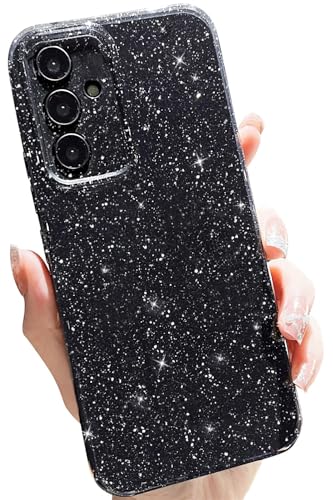 MINSCOSE Glitzer-Schutzhülle für Samsung Galaxy S24, niedlich, ästhetisch, dünn, dünn, stoßfest, glitzernd, glänzend, für Damen und Mädchen, Neonschwarz MINSCOSE Glitzer-Schutzhülle für Samsung Galaxy S24, niedlich, ästhetisch, dünn, dünn, stoßfest, glitzernd, glänzend, für Damen und Mädchen, Neonschwarz von MINSCOSE