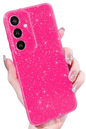 MINSCOSE Glitzer-Schutzhülle für Samsung Galaxy S24 FE, niedlich, ästhetisch, dünn, dünn, stoßfest, glitzernd, glänzend, für Damen, Mädchen, Neonpink MINSCOSE Glitzer-Schutzhülle für Samsung Galaxy S24 FE, niedlich, ästhetisch, dünn, dünn, stoßfest, glitzernd, glänzend, für Damen, Mädchen, Neonpink von MINSCOSE