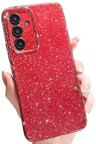 MINSCOSE Glitzer-Schutzhülle für Samsung Galaxy S24 Plus, niedlich, ästhetisch, dünn, dünn, stoßfest, funkelnd, glänzend, für Damen und Mädchen, Neonweinrot MINSCOSE Glitzer-Schutzhülle für Samsung Galaxy S24 Plus, niedlich, ästhetisch, dünn, dünn, stoßfest, funkelnd, glänzend, für Damen und Mädchen, Neonweinrot von MINSCOSE