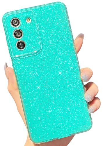 MINSCOSE Kompatibel mit Samsung Galaxy S21 FE 5G Hülle, niedliche neonfarbene helle Farbe, glitzernd, dünn, dünn, stoßfest, Silikon, glitzernde Abdeckung für Damen und Mädchen, für Galaxy S21 FE 16,4 von MINSCOSE