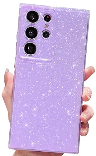 MINSCOSE Kompatibel mit Samsung Galaxy S22 Ultra Hülle, niedliche neonfarbene helle Farbe, Glitzer, Bling, dünn, dünn, stoßfest, Silikon, funkelnde Hülle, weiche TPU-Handyhülle für Frauen und Mädchen, von MINSCOSE