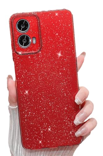 MINSCOSE Schutzhülle für Motorola Moto G 5G 2024, niedlich, super lebendig, Neon-Glitzer, glänzend, dünn, dünn, stoßfest, Kameraschutz, für Damen und Mädchen, Weinrot MINSCOSE Schutzhülle für Motorola Moto G 5G 2024, niedlich, super lebendig, Neon-Glitzer, glänzend, dünn, dünn, stoßfest, Kameraschutz, für Damen und Mädchen, Weinrot von MINSCOSE