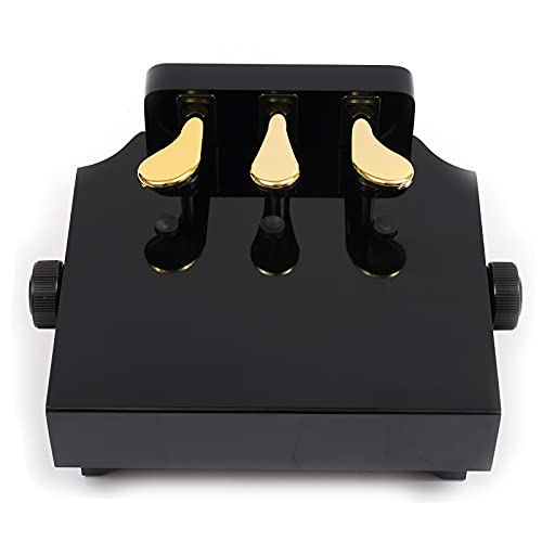 Klavier Pedal Extender Bank zum Kinder mit 3 Pedale Kinder Klavier Lehren Hilfe Zubehörteil Schwarz, für Keyboards E-Piano Flügel, Klavier, Digitalpiano von MINUS ONE