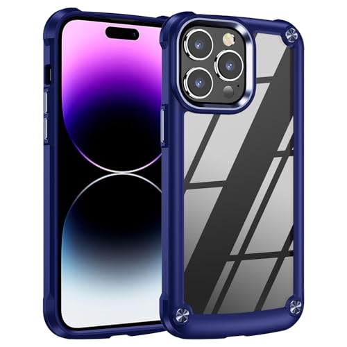 MINUUISCT Case für iPhone 15 Plus – Militärstandard 4-Ecken Airbag-Schutz | Flüssiges TPU + kristallklare PC-Rückseite | Ultra-stoßfest & kratzsicher, Blau von MINUUISCT