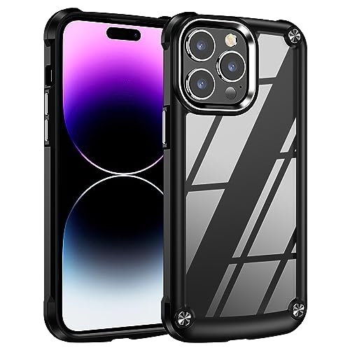 MINUUISCT Case für iPhone 16e – Militärstandard 4-Ecken Airbag-Schutz | Flüssiges TPU + kristallklare PC-Rückseite | Ultra-stoßfest & kratzsicher, Schwarz von MINUUISCT