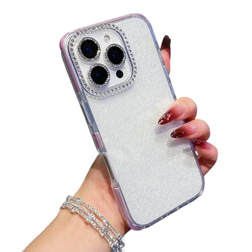 MINUUISCT Glitzer iPhone 15 Pro Max Hülle, Ultra-dünne stoßfeste TPU Silikon Hülle mit Diamant Kamera-Schutz, Niedliche Glitzernde Transparente Weiche für Frauen Mädchen, Schützende Handyhülle,Lila MINUUISCT Glitzer iPhone 15 Pro Max Hülle, Ultra-dünne stoßfeste TPU Silikon Hülle mit Diamant Kamera-Schutz, Niedliche Glitzernde Transparente Weiche für Frauen Mädchen, Schützende Handyhülle,Lila von MINUUISCT