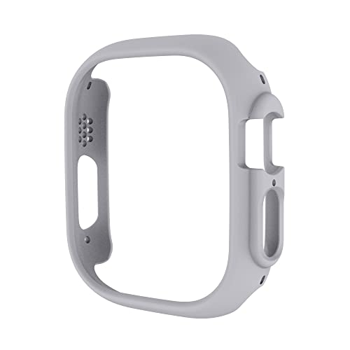 MINUUISCT Kompatibel mit Apple Watch Ultra 49MM Hülle, ultradünnes Hart-PC-Stoßgehäuse, Rundum-Kantenschutzrahmen [KEIN Displayschutz] für iWatch-Zubehör, Grau von MINUUISCT