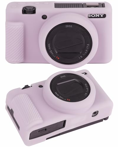 ZV-1F Kameratasche, weiche Silikon-Schutzhülle für Sony ZV1F/ZV-1M2/ZV-1 Mark II (nicht für ZV1) Vlog-Kamera, leichte ZV1F-Abdeckung (Hellrosa) von MIOKAU