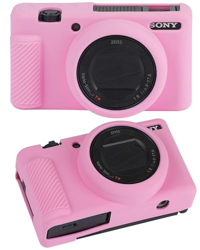 ZV-1F Kameratasche, weiche Silikon-Schutzhülle für Sony ZV1F/ZV-1M2/ZV-1 Mark II (nicht für ZV1) Vlog-Kamera, leichte ZV1F-Abdeckung (Rosa) von MIOKAU