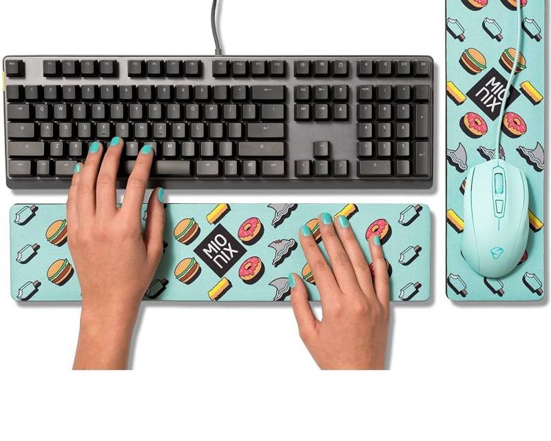 MIONIX Tastatur-Handballenauflage Long Pad Ice Cream Handballenauflage oder Mauspad, Handgelenkauflage, PC Laptop Tastatur, Maus-Pad, Frisches Design-Motiv von MIONIX