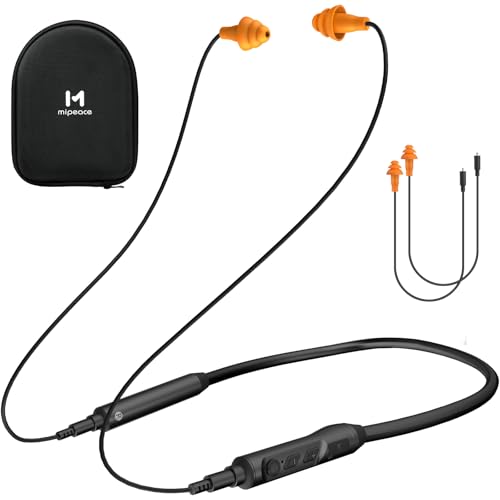 MIPEACE Bluetooth-Ohrstöpsel-Kopfhörer, Nackenbügel, Gehörschutz, Arbeits-Ohrhörer, 29 dB, Geräuschreduzierung, Sicherheitskopfhörer mit Ersatzknospen, 19 Stunden Akku für Rasenmähen, DIY (Orange) MIPEACE Bluetooth-Ohrstöpsel-Kopfhörer, Nackenbügel, Gehörschutz, Arbeits-Ohrhörer, 29 dB, Geräuschreduzierung, Sicherheitskopfhörer mit Ersatzknospen, 19 Stunden Akku für Rasenmähen, DIY (Orange) von MIPEACE