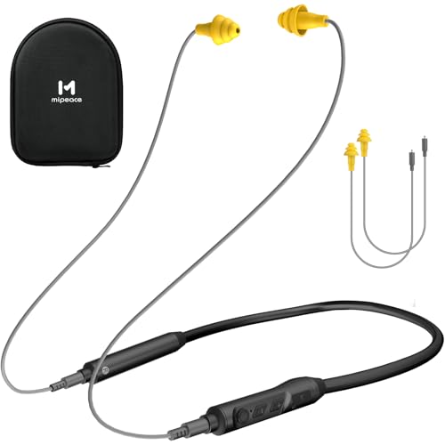 MIPEACE Bluetooth-Ohrstöpsel-Kopfhörer, Nackenbügel, Gehörschutz, Arbeits-Ohrhörer, 29 dB, Geräuschreduzierung, Sicherheitskopfhörer mit Ersatzknospen, 19 Stunden Akku für Rasenmähen, DIY (grau) MIPEACE Bluetooth-Ohrstöpsel-Kopfhörer, Nackenbügel, Gehörschutz, Arbeits-Ohrhörer, 29 dB, Geräuschreduzierung, Sicherheitskopfhörer mit Ersatzknospen, 19 Stunden Akku für Rasenmähen, DIY (grau) von MIPEACE
