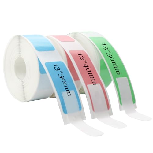 MIPIACE 3 Rollen Thermoetiketten D30-Etiketten Thermo-Etiketten Papier Selbstklebende Thermoetiketten Labels Wasserdicht Etiketten für Drucken Name Datum Preis Mehrere Farben und Größen von MIPIACE