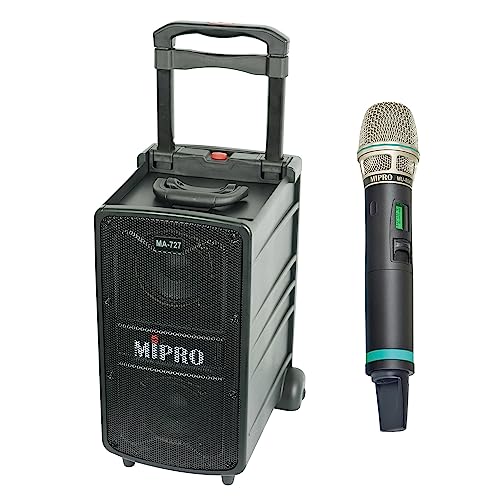 Mipro Mobiles Beschallungssystem Lautsprecher mit 1-Kanal Empfangsmodul 5,8 GHz + Handsender Mikrofon (schwarz, USB, Bluetooth) Mipro Mobiles Beschallungssystem Lautsprecher mit 1-Kanal Empfangsmodul 5,8 GHz + Handsender Mikrofon (schwarz, USB, Bluetooth) von MIPRO