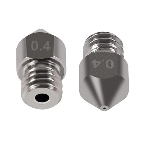 5 STÜCKE for FLSUN QQ-S PRO Extruderdüse Q5 Hotend QQS 3D-Druckerteil 0,4 mm Messing/Edelstahl/Gehärteter Stahl/TC4 Titanlegierung 1,75 mm unverwechselbar(Stainless steel) von MIQNQWUK