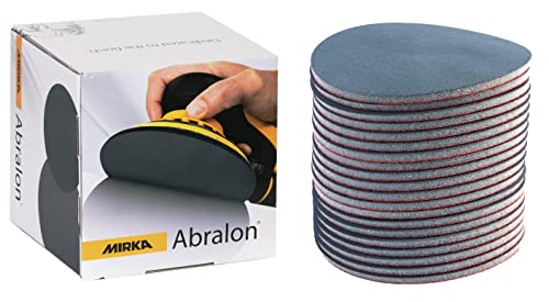 Mirka Abralon Schleifscheibe Polierscheibe Ø 150mm Klett 1000 Körnung, 20/Pack, zum Schleifen und Polieren von Lack, Holz, Plastik von MIRKA