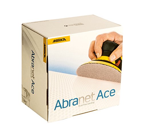 Mirka Abranet Ace Netz Schleifscheiben Ø 150mm Klett / Korn P600 / 50 Stk / Für alle 150mm Exzenterschleifer und Schleifmaschinen / Teilkeramisch / zum Schleifen von harten Oberflächen, Holz, Metall von MIRKA